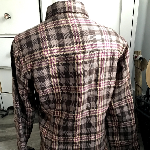 Woolrich Sawyer Coco Bean Plaid Flannel Shirt M - Picture 2 of 6